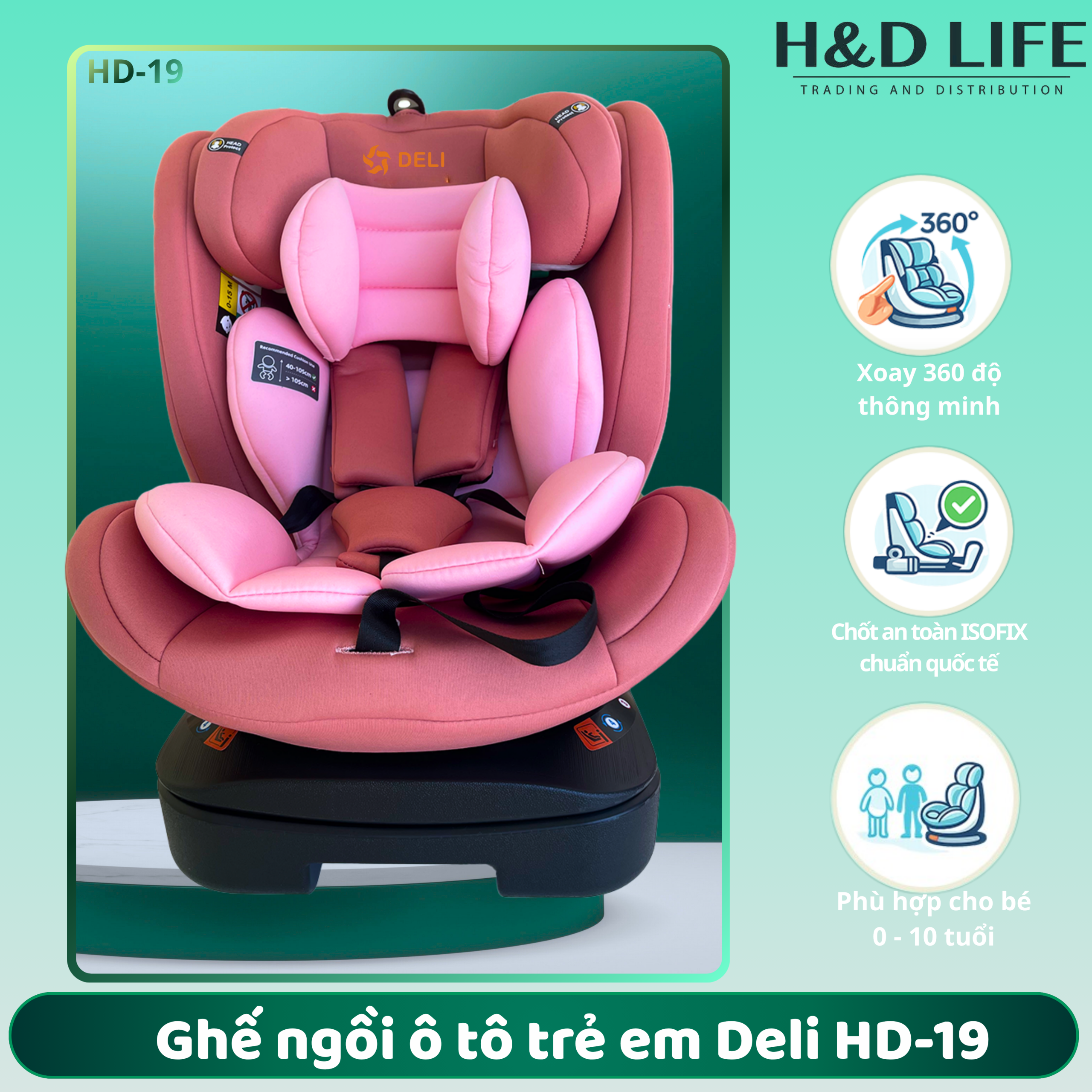 Tổng Quan Về Ghế Trẻ Em Ô Tô HD19