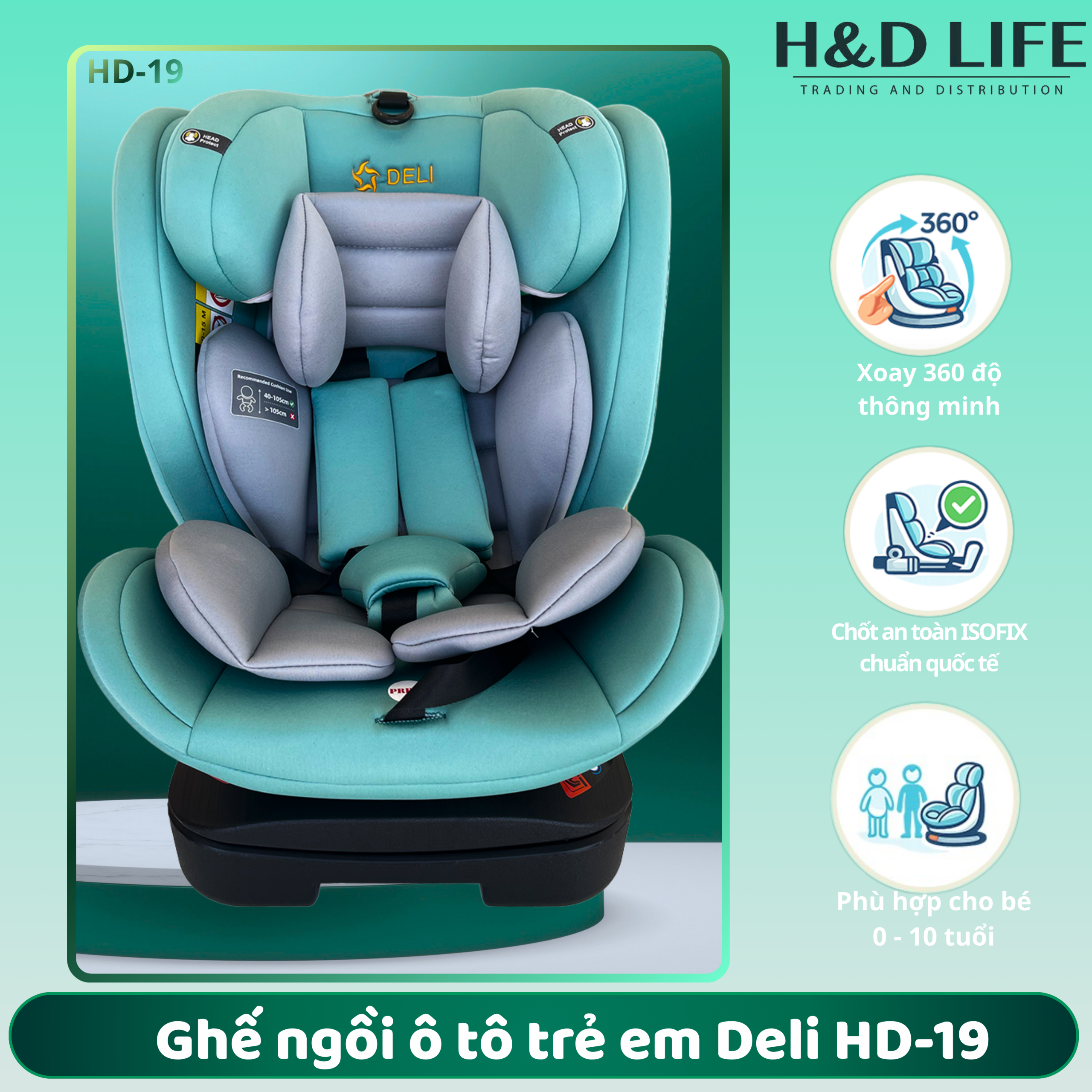 Ghế Trẻ Em Ô Tô HD19 Phù Hợp Với Giai Đoạn Nào?