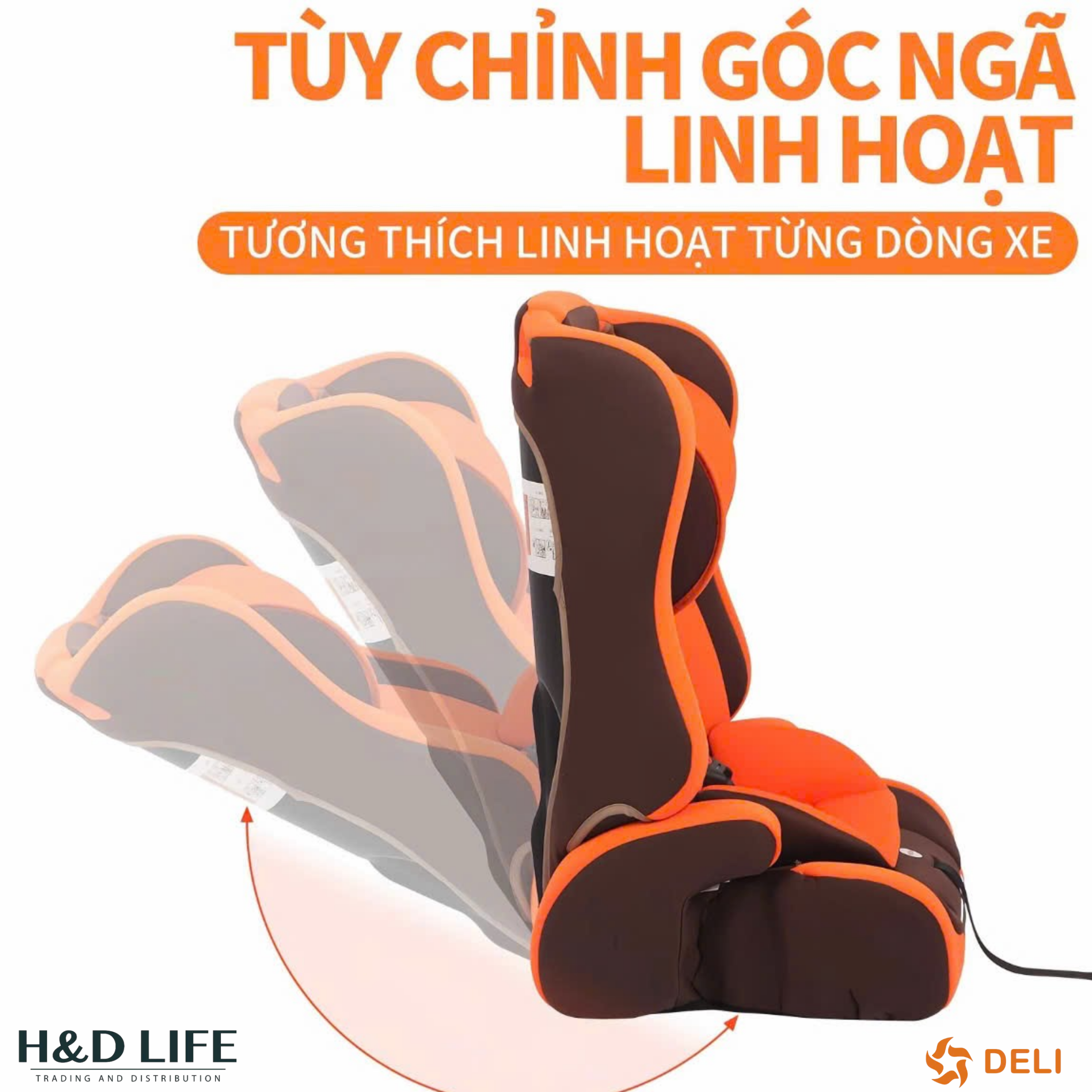 Hỗ trợ tư thế ngồi đúng cùng góc ngã linh hoạt