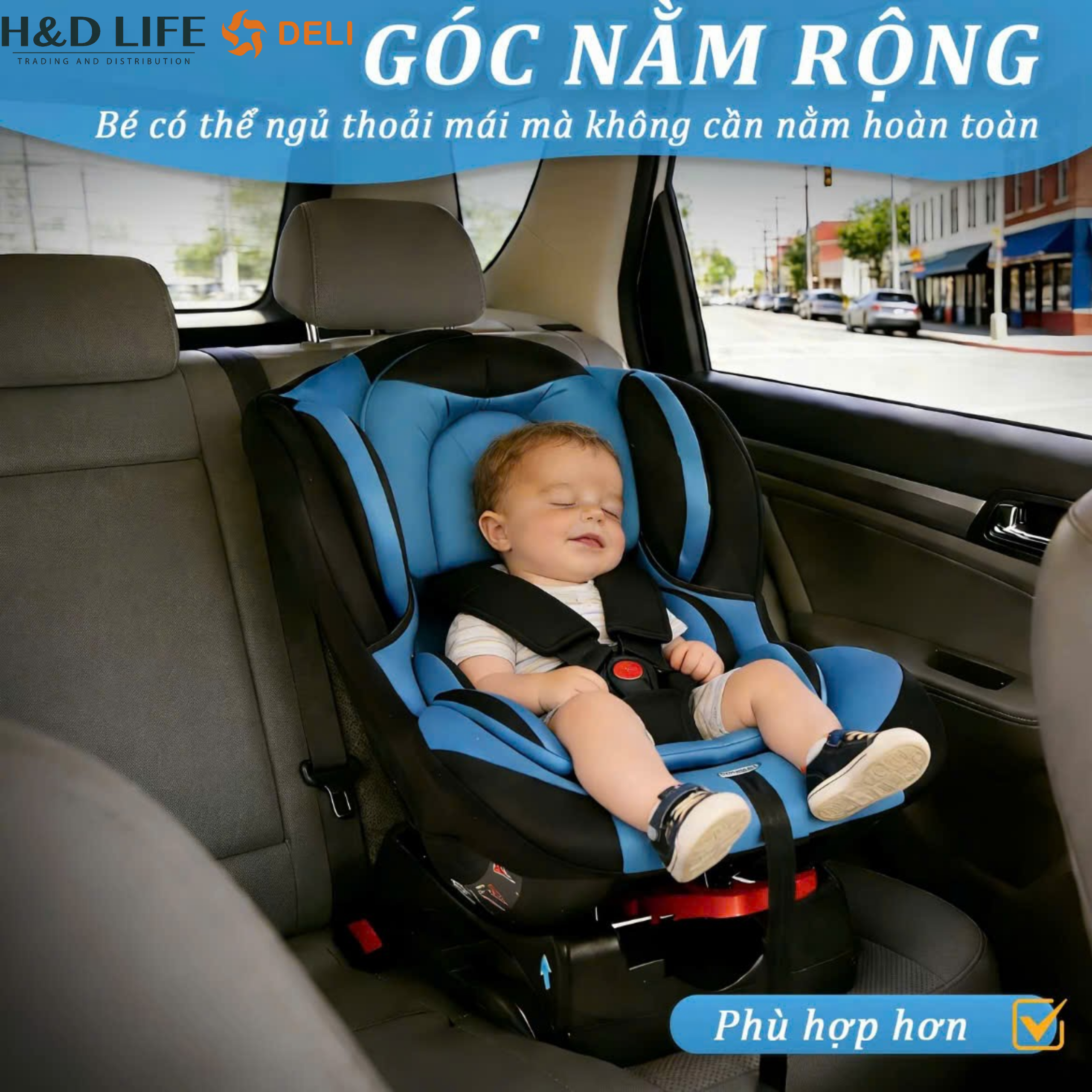 Form ghế ôm thân, hỗ trợ bé ngồi ổn định