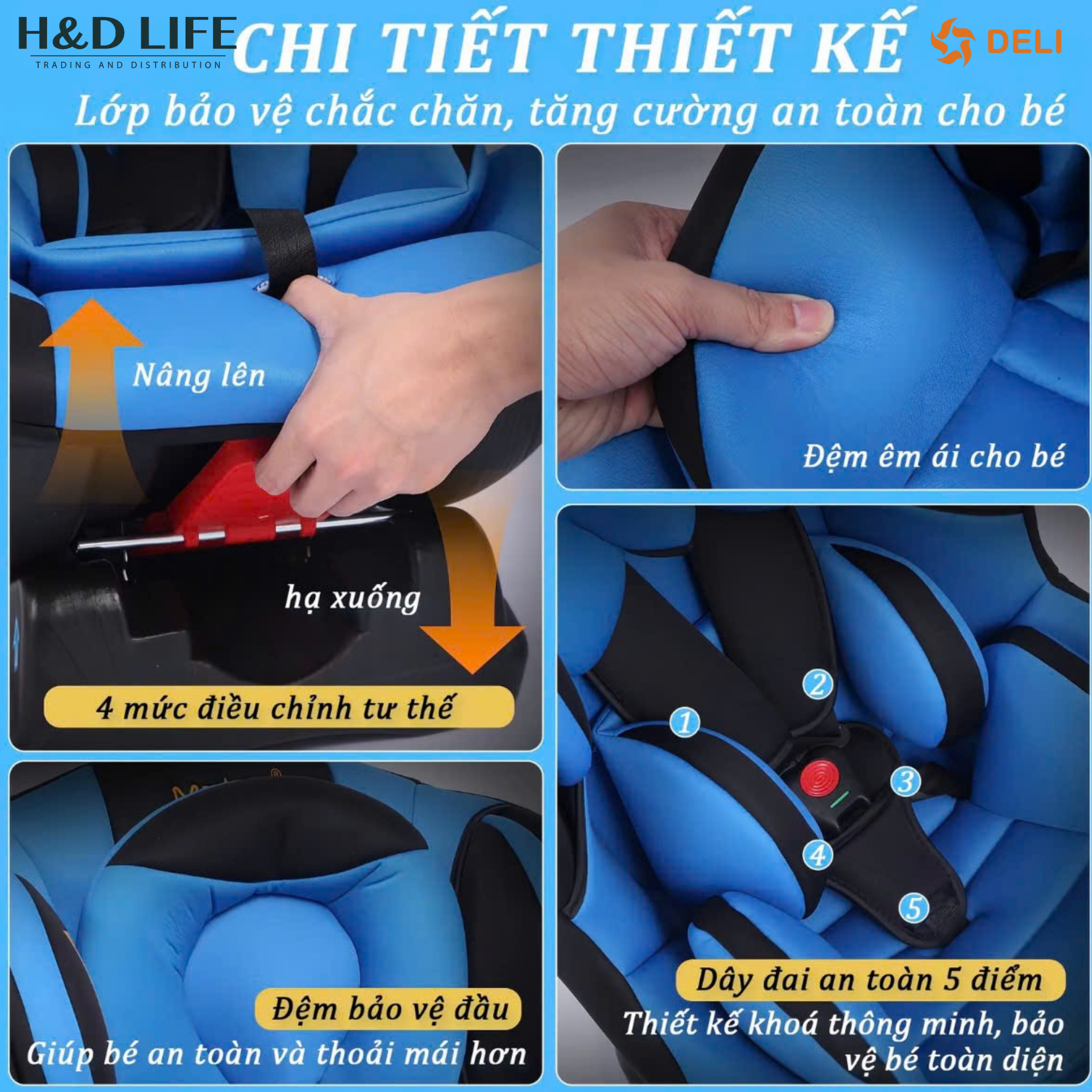 Thiết kế theo tiêu chuẩn an toàn Châu Âu ECE R44/04