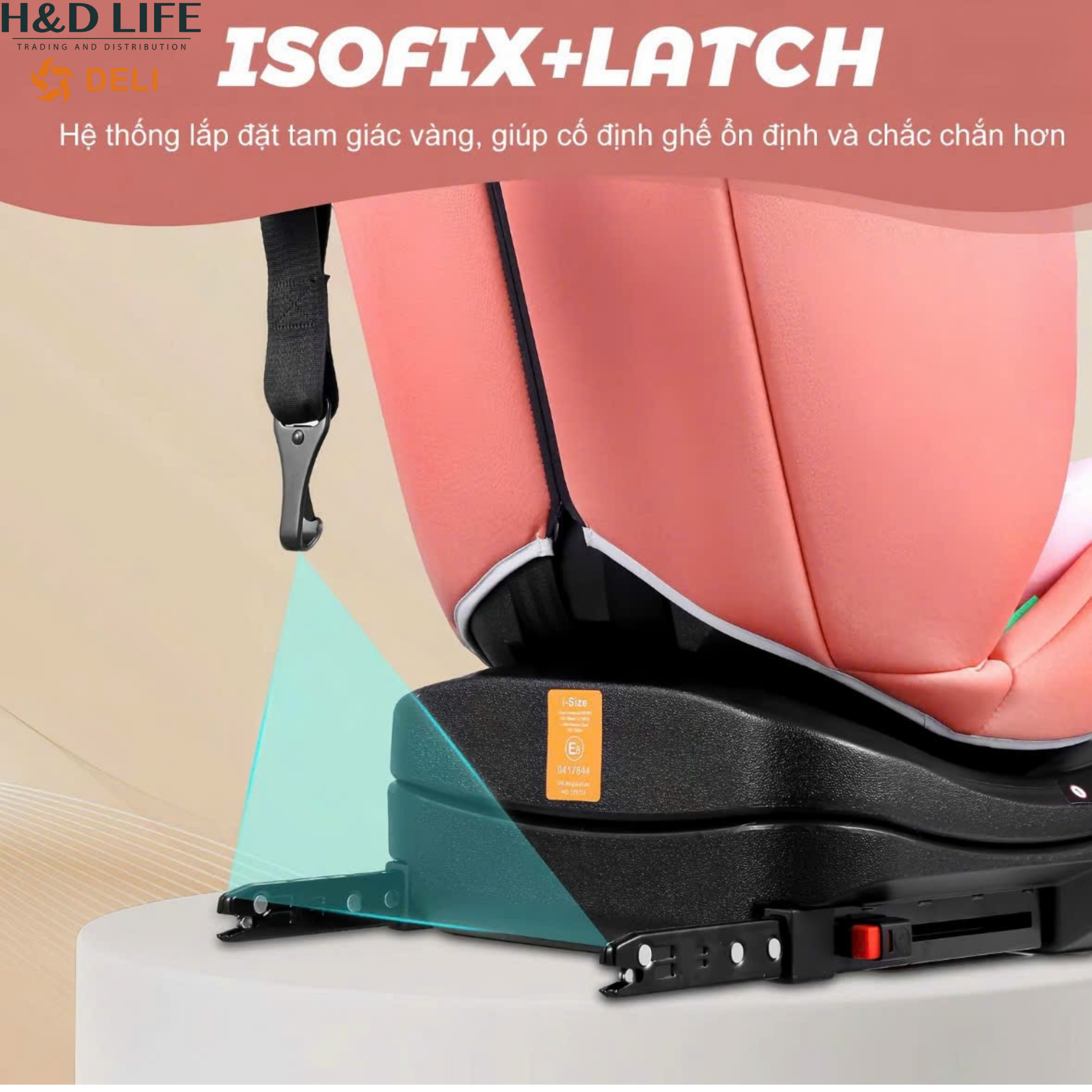 Hệ thống Isofix và Latch giúp cố định ghế chắc chắn hơn